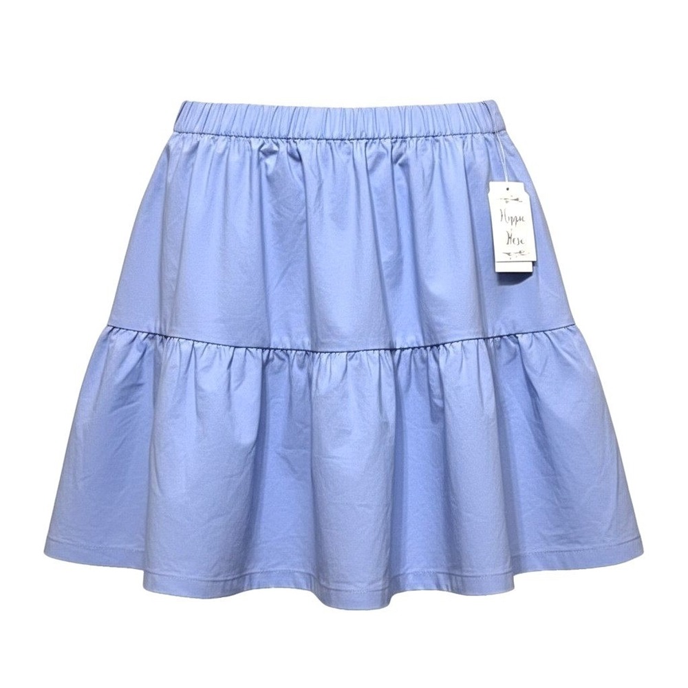 Hippie Rose Tiered Mini Skirt Women XL Aster Blue Boho Ruffle Elastic Waist NEW